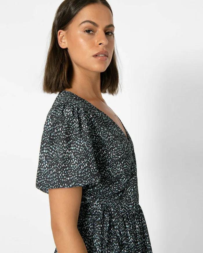 Forcast Candice Wrap Dress Multi Women Midi Dresses