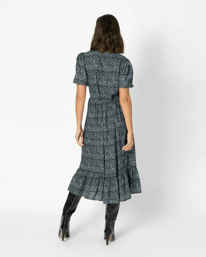 Forcast Candice Wrap Dress Multi Women Midi Dresses