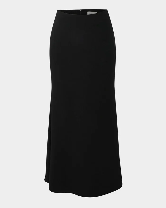 Forcast Caris Flared Maxi Skirt Chocolateblack Women Midi and Maxi Skirts