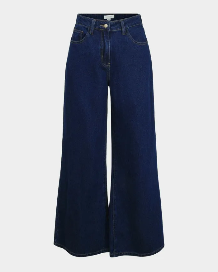 Forcast Carmen Wide Leg Jeans Indigo Blue Women HighWaisted Pants