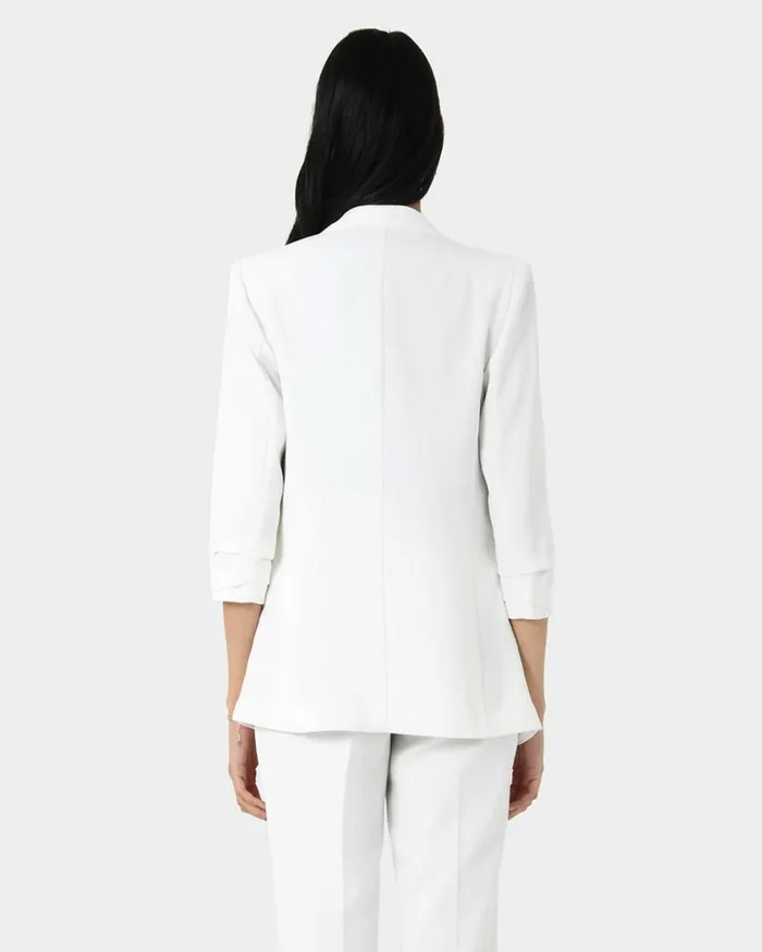 Forcast Carter 2 Collarless Blazer Sky Bluesepiaecruivoryblack Women Jackets and Blazers