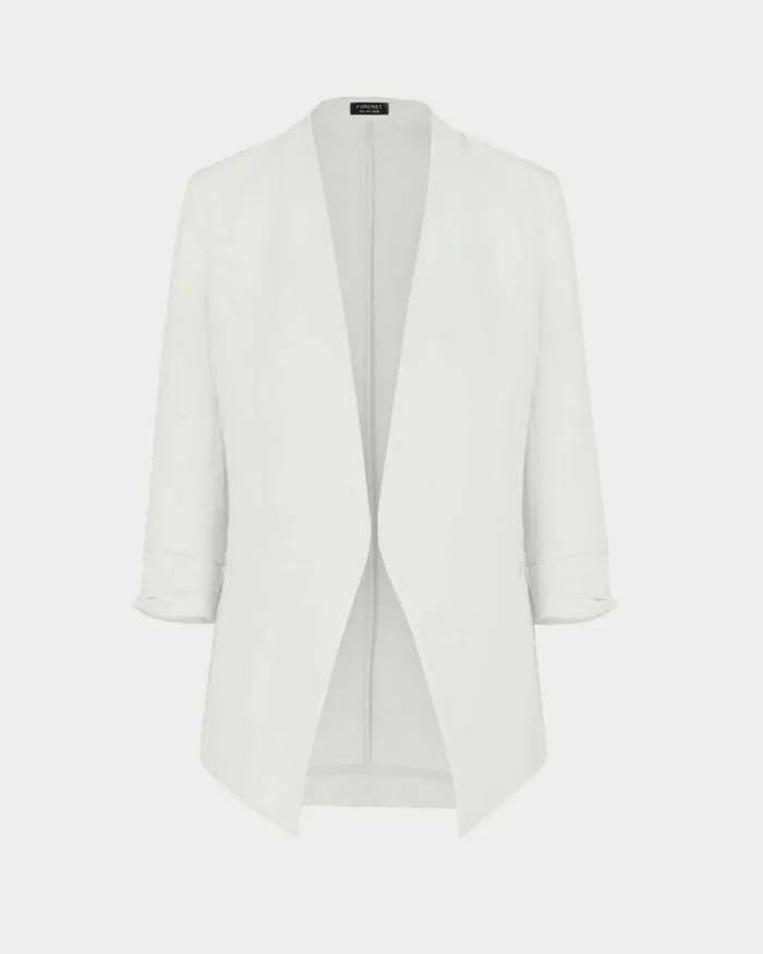 Forcast Carter 2 Collarless Blazer Sky Bluesepiaecruivoryblack Women Jackets and Blazers