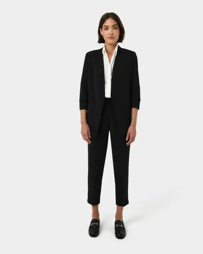 Forcast Carter 2 Collarless Blazer Sky Bluesepiaecruivoryblack Women Jackets and Blazers