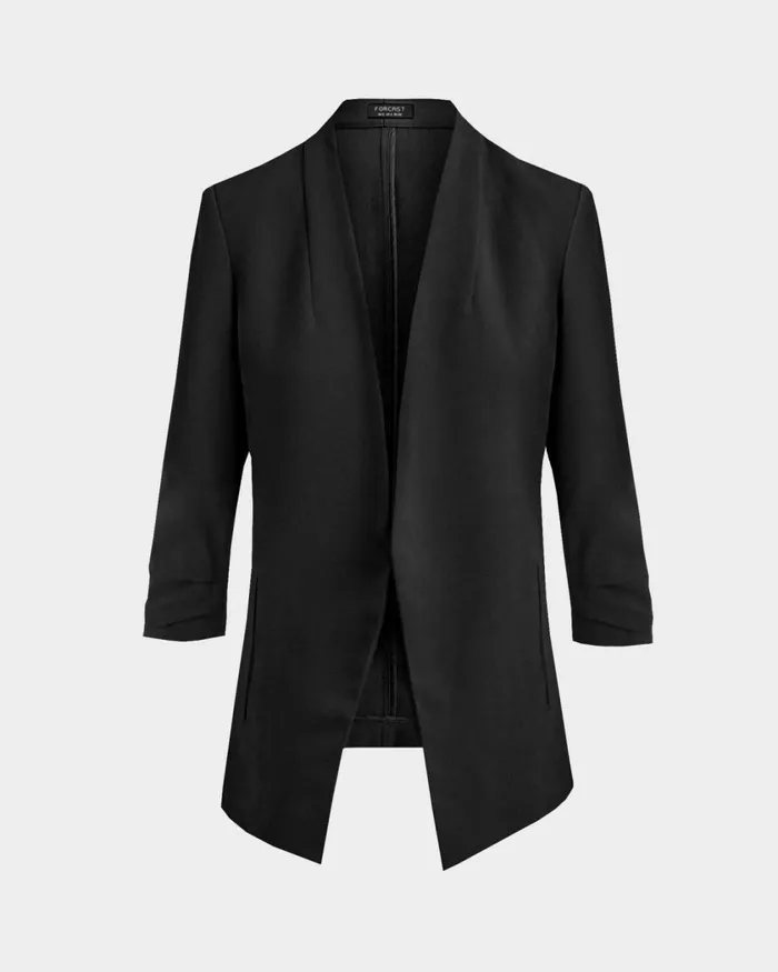 Forcast Carter 2 Collarless Blazer Sky Bluesepiaecruivoryblack Women Jackets and Blazers