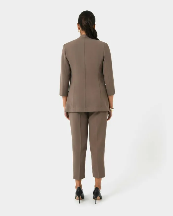 Forcast Carter 2 Collarless Blazer Sky Bluesepiaecruivoryblack Women Jackets and Blazers