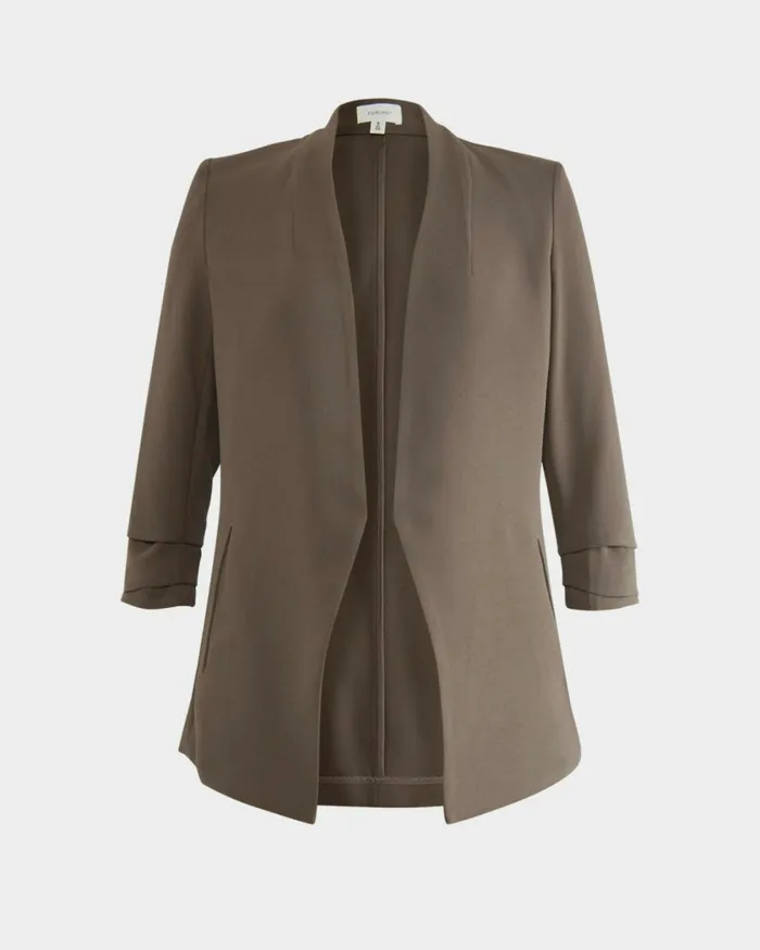 Forcast Carter 2 Collarless Blazer Sky Bluesepiaecruivoryblack Women Jackets and Blazers