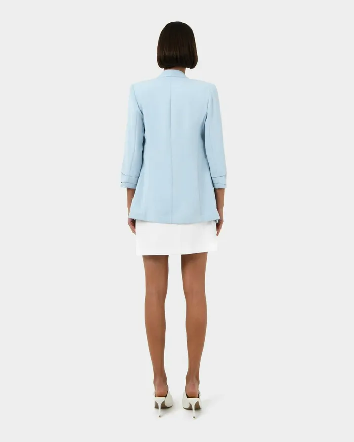 Forcast Carter 2 Collarless Blazer Sky Bluesepiaecruivoryblack Women Jackets and Blazers
