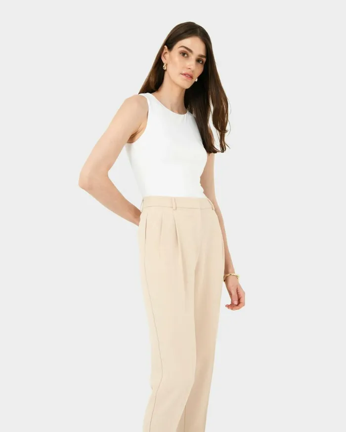 Forcast Carter 2 Slim Pants Sky Bluesepiaecruivoryblack Women HighWaisted Pants