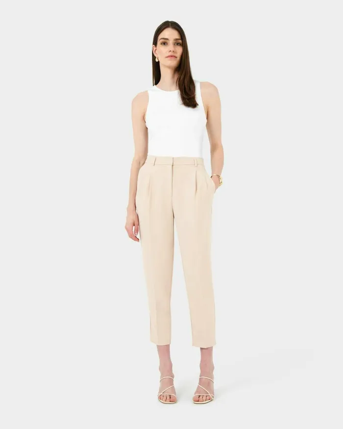 Forcast Carter 2 Slim Pants Sky Bluesepiaecruivoryblack Women HighWaisted Pants
