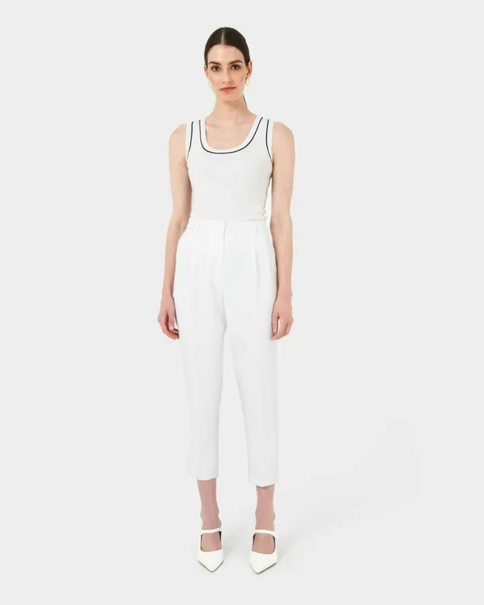 Forcast Carter 2 Slim Pants Sky Bluesepiaecruivoryblack Women HighWaisted Pants