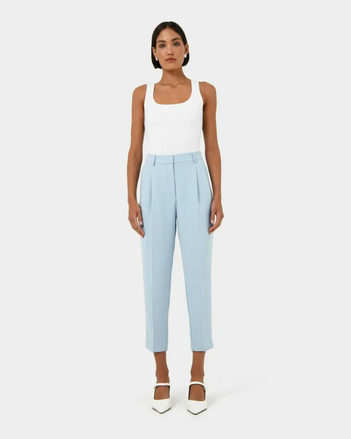 Forcast Carter 2 Slim Pants Sky Bluesepiaecruivoryblack Women HighWaisted Pants