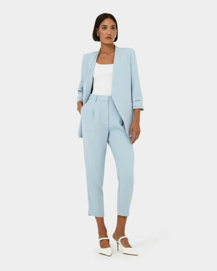 Forcast Carter 2 Slim Pants Sky Bluesepiaecruivoryblack Women HighWaisted Pants