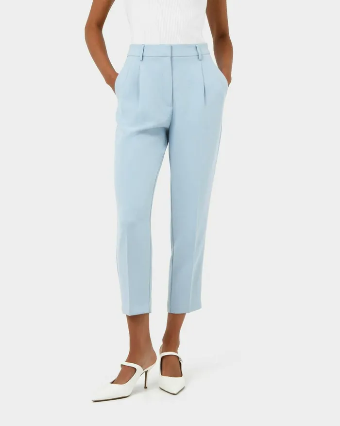 Forcast Carter 2 Slim Pants Sky Bluesepiaecruivoryblack Women HighWaisted Pants