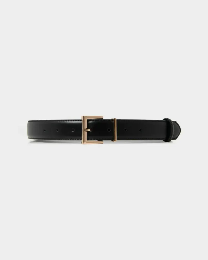 Forcast Cassandra Leather Belt Tanblack Women Belts