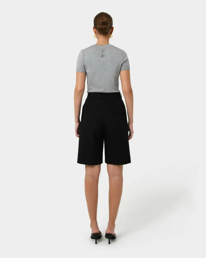 Forcast Catherine Short Sleeve Knit Cabernetlight Taupetobaccomauve Pinkcoral Creamivorynavylight Greyblack Women TShirts and Tops