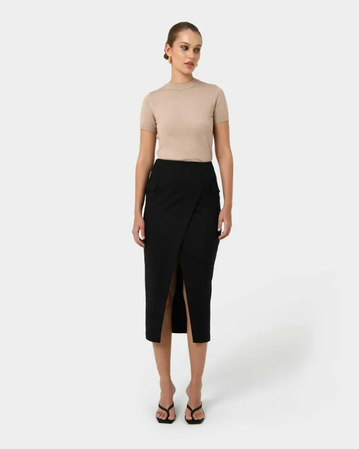 Forcast Catherine Short Sleeve Knit Cabernetlight Taupetobaccomauve Pinkcoral Creamivorynavylight Greyblack Women TShirts and Tops