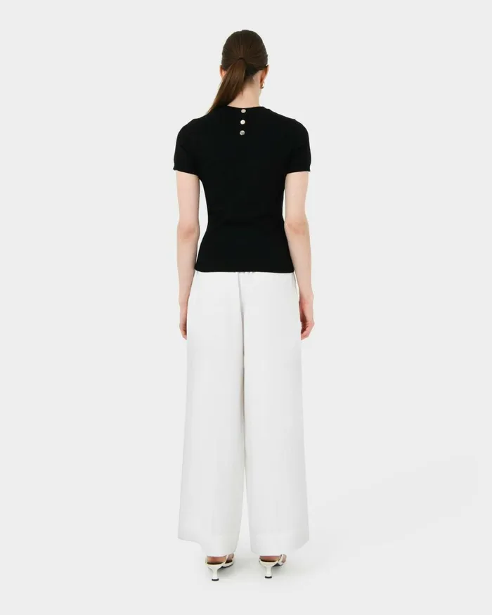 Forcast Catherine Short Sleeve Knit Cabernetlight Taupetobaccomauve Pinkcoral Creamivorynavylight Greyblack Women TShirts and Tops