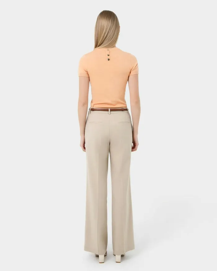 Forcast Catherine Short Sleeve Knit Cabernetlight Taupetobaccomauve Pinkcoral Creamivorynavylight Greyblack Women TShirts and Tops