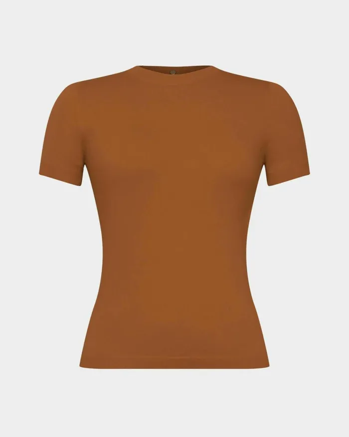 Forcast Catherine Short Sleeve Knit Cabernetlight Taupetobaccomauve Pinkredcoral Creamivorynavylight Greyblack Women TShirts and Tops