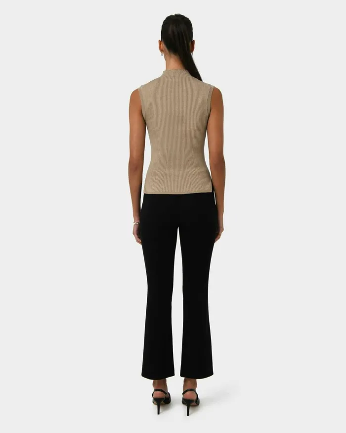 Forcast Charm Mock Neck Knit Pinkbeige Women TShirts and Tops