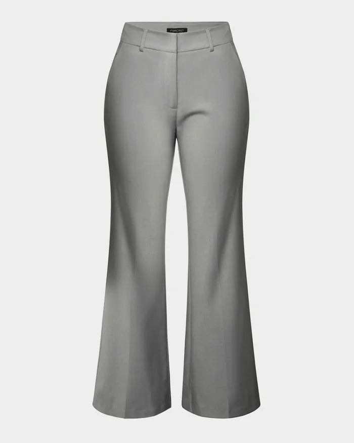 Forcast Chloe Bootleg Pants Greyblack Women HighWaisted Pants