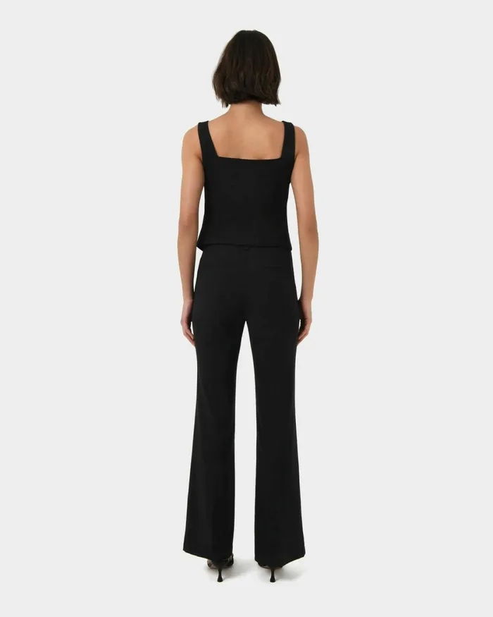 Forcast Chloe Bootleg Pants Greyblack Women HighWaisted Pants