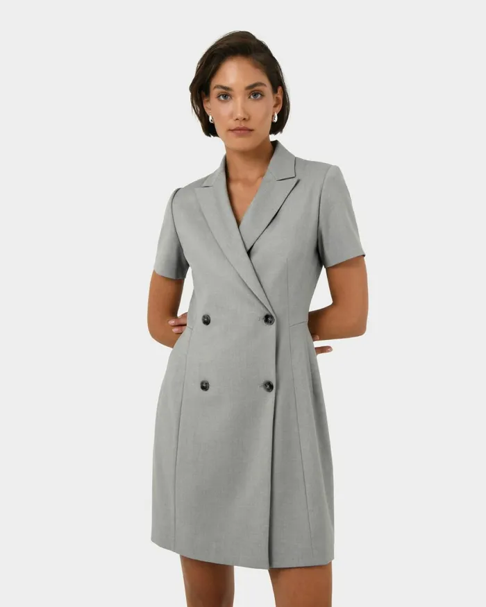 Forcast Chloe Suit Dress Greyblack Women Mini Dresses