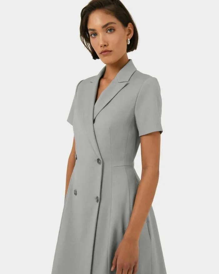 Forcast Chloe Suit Dress Greyblack Women Mini Dresses