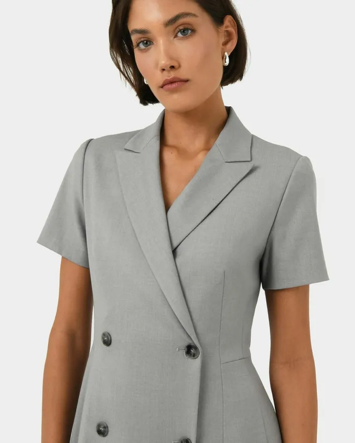 Forcast Chloe Suit Dress Greyblack Women Mini Dresses