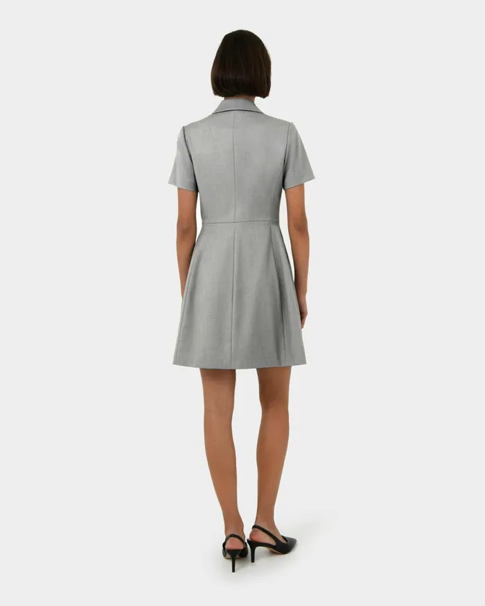 Forcast Chloe Suit Dress Greyblack Women Mini Dresses