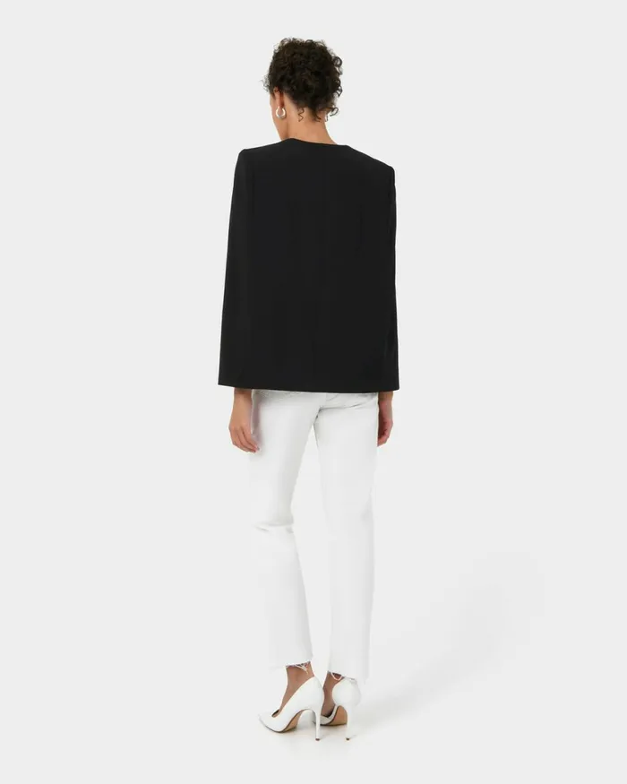 Forcast Christina 2 Cape Jacket Black Women Jackets and Blazers