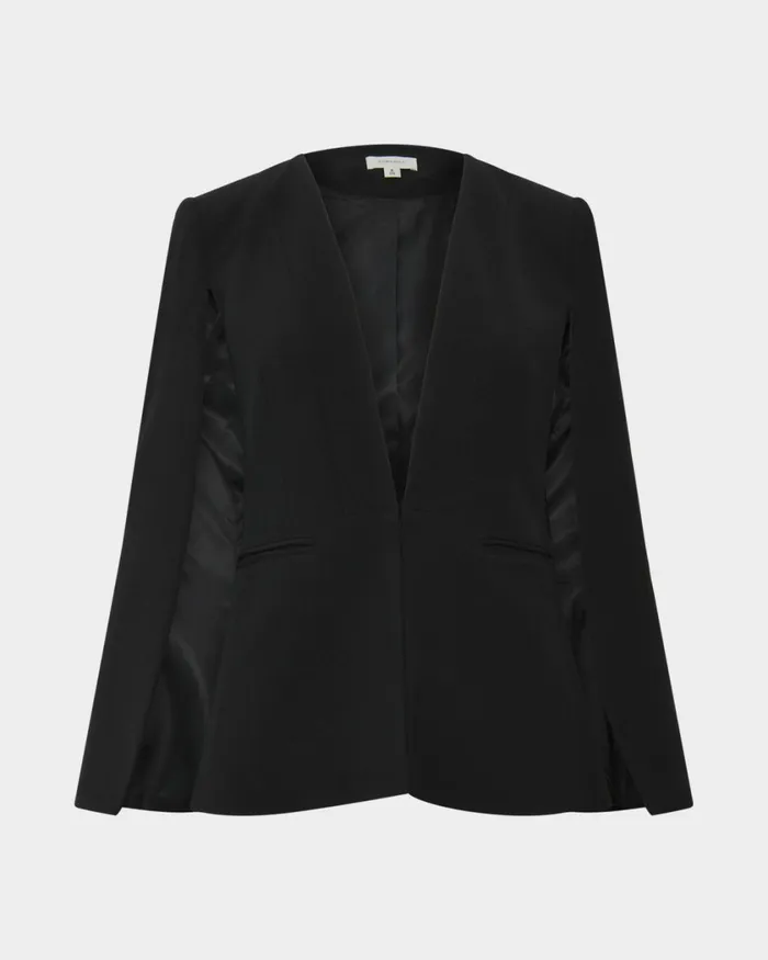 Forcast Christina 2 Cape Jacket Black Women Jackets and Blazers