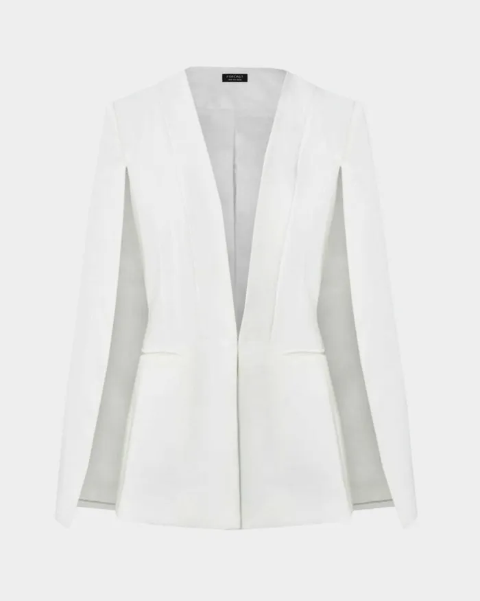 Forcast Christina 2 Cape Jacket Pale Nudeivory Women Jackets and Blazers