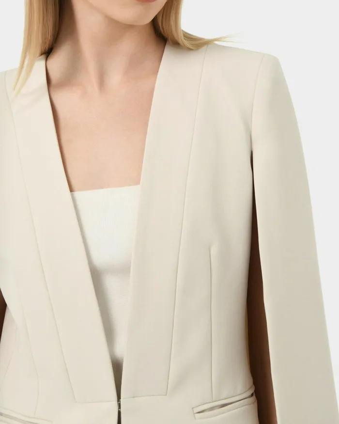 Forcast Christina 2 Cape Jacket Pale Nudeivory Women Jackets and Blazers