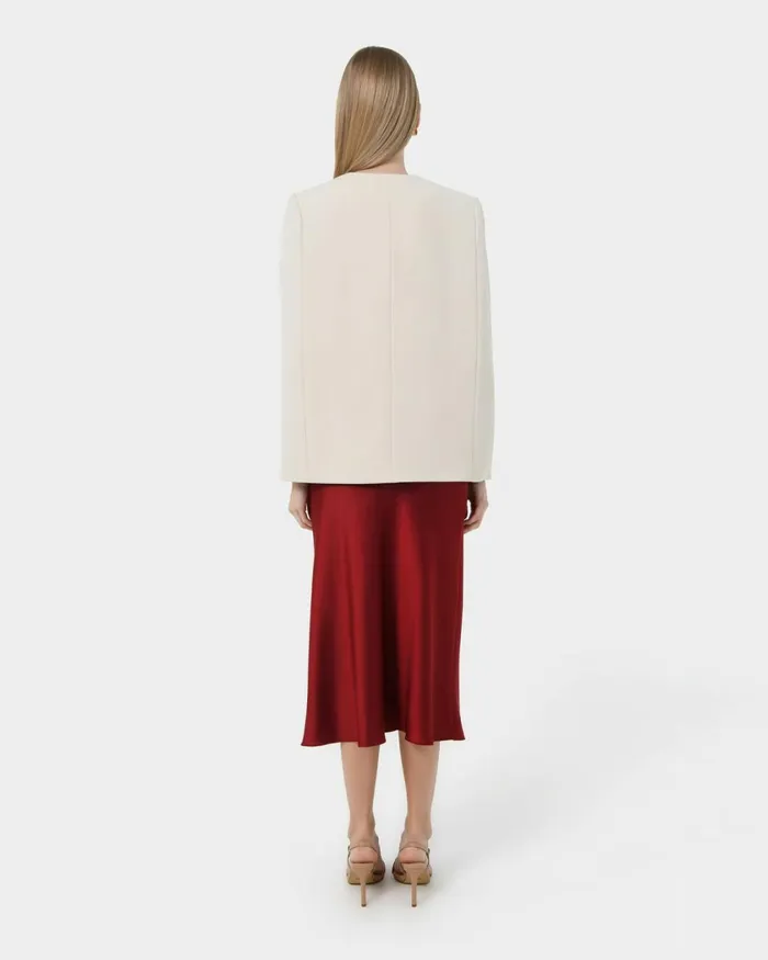 Forcast Christina 2 Cape Jacket Pale Nudeivory Women Jackets and Blazers