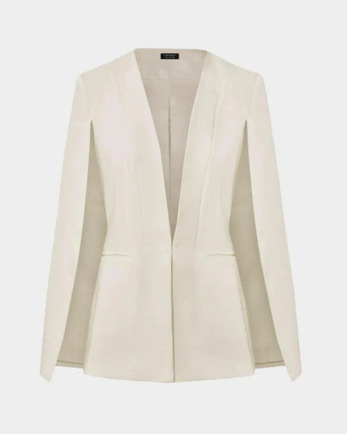 Forcast Christina 2 Cape Jacket Pale Nudeivory Women Jackets and Blazers