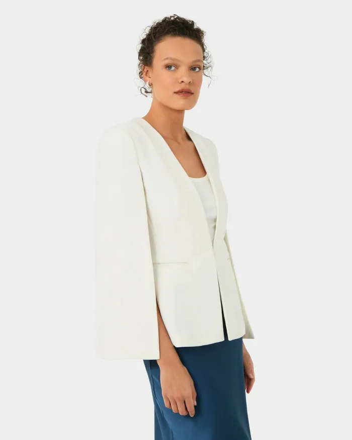 Forcast Christina 2 Cape Jacket Pale Nudeivory Women Jackets and Blazers
