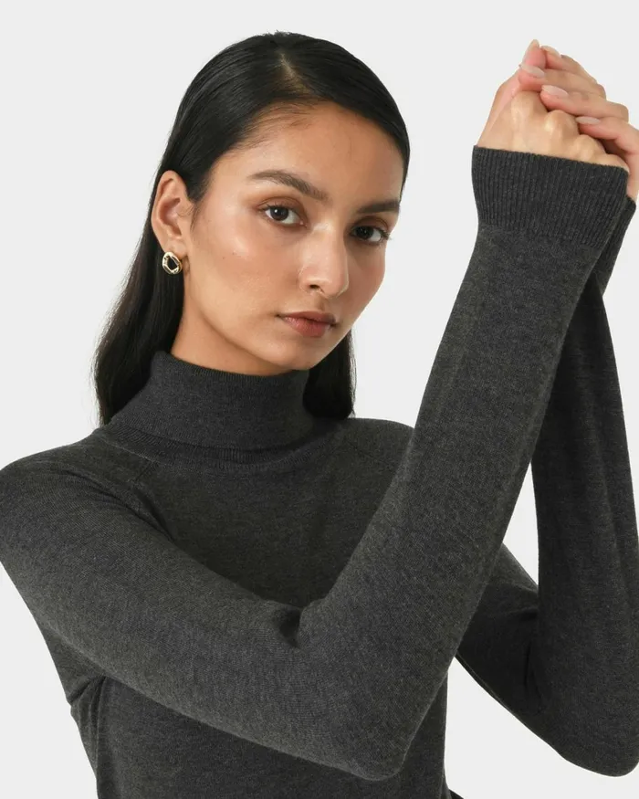 Forcast Clarisse Turtleneck Sweater Coffeeredivorypastel Khakinavygreycharcoalblack Women Long Sleeve Tops Forcast Clarisse Turtleneck Sweater Coffeeredivorypastel Khakinavygreycharcoalblack Women Long Sleeve Tops
