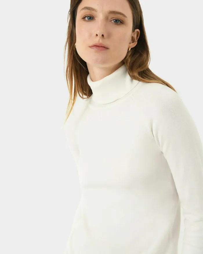 Forcast Clarisse Turtleneck Sweater Coffeeredivorypastel Khakinavygreycharcoalblack Women TShirts and Tops