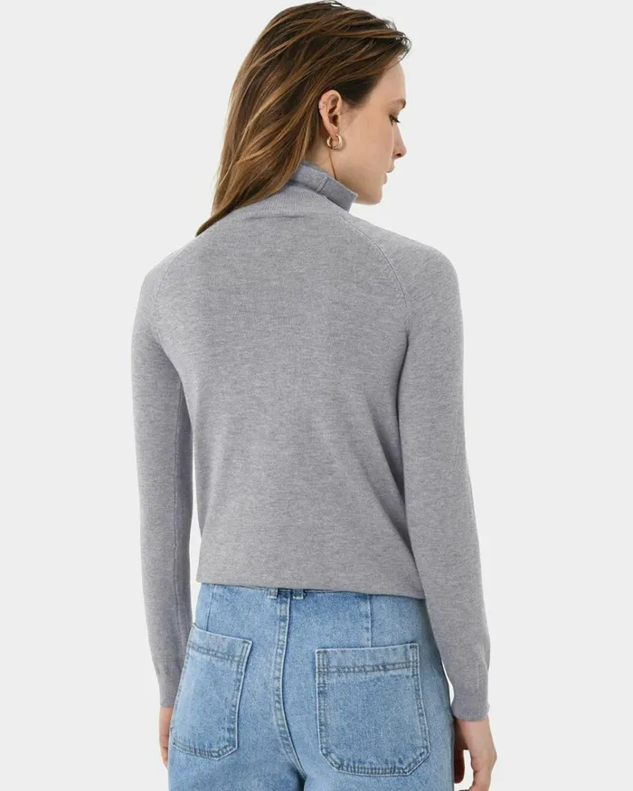 Forcast Clarisse Turtleneck Sweater Coffeeredivorypastel Khakinavygreycharcoalblack Women TShirts and Tops