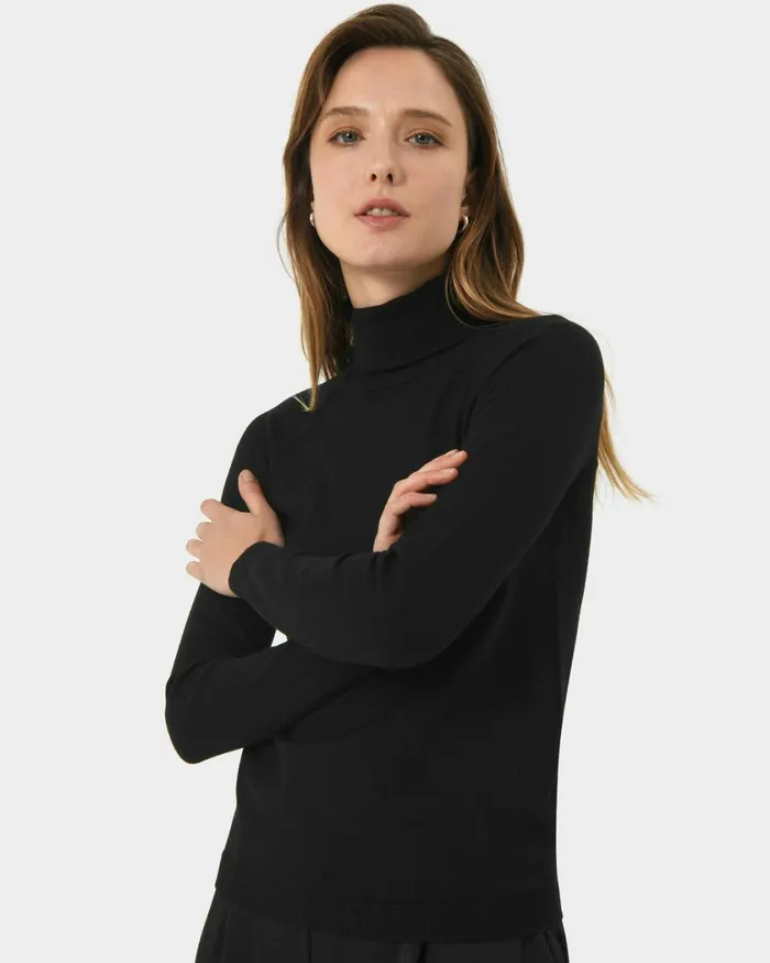 Forcast Clarisse Turtleneck Sweater Coffeeredivorypastel Khakinavygreycharcoalblack Women TShirts and Tops