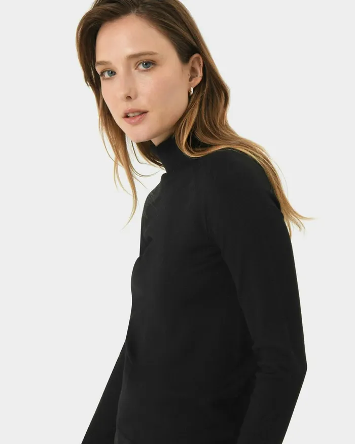 Forcast Clarisse Turtleneck Sweater Coffeeredivorypastel Khakinavygreycharcoalblack Women TShirts and Tops