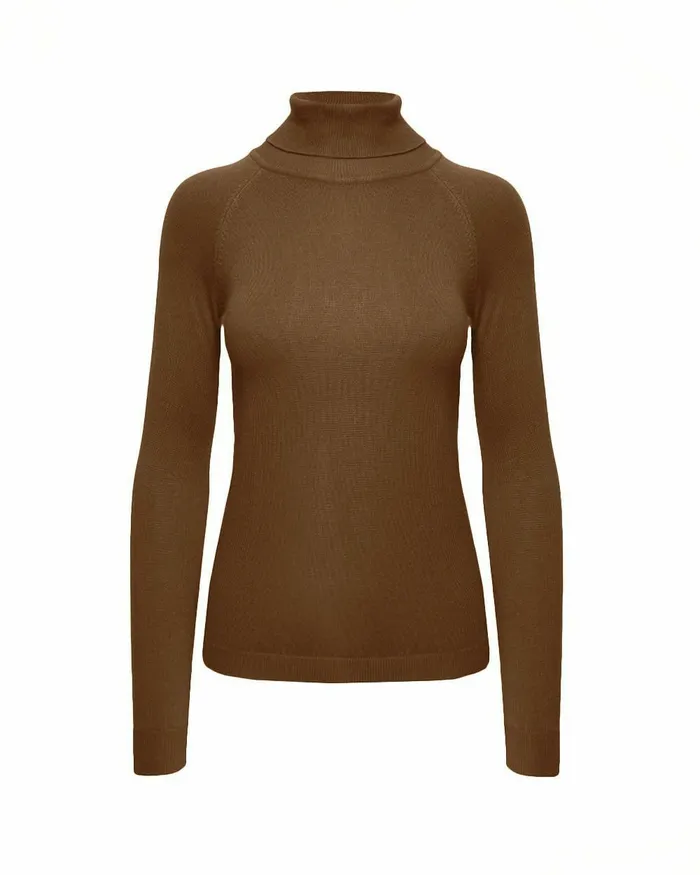 Forcast Clarisse Turtleneck Sweater Coffeeredivorypastel Khakinavygreycharcoalblack Women TShirts and Tops