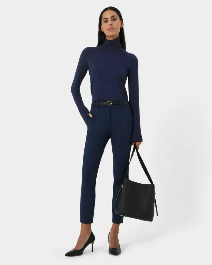 Forcast Clarisse Turtleneck Sweater Coffeeredivorypastel Khakinavygreycharcoalblack Women TShirts and Tops