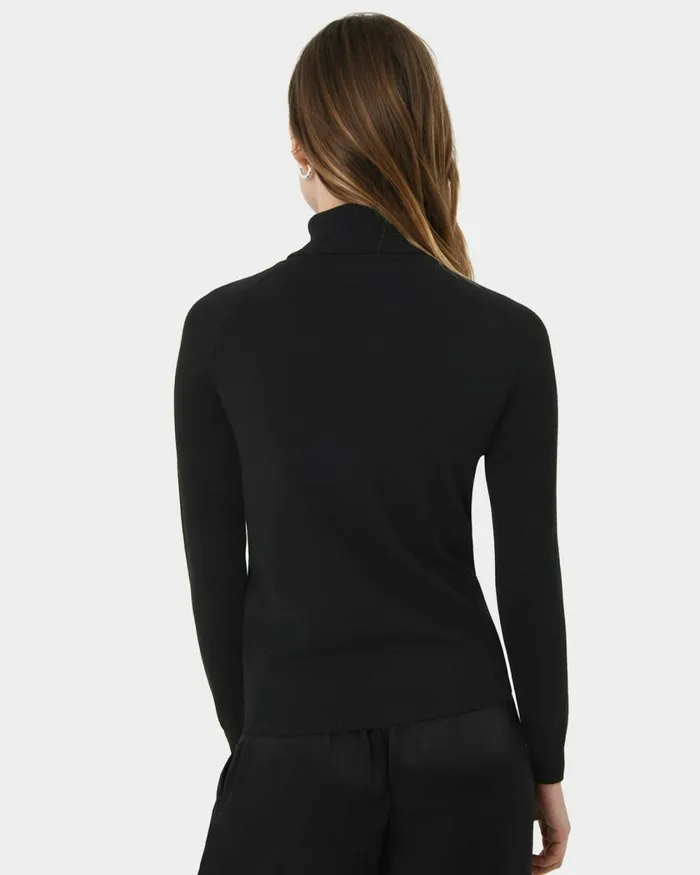 Forcast Clarisse Turtleneck Sweater Coffeeredivorypastel Khakinavygreycharcoalblack Women TShirts and Tops