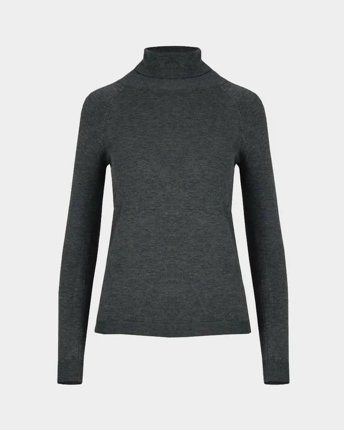 Forcast Clarisse Turtleneck Sweater Coffeeredivorypastel Khakinavygreycharcoalblack Women TShirts and Tops