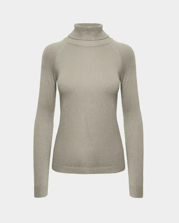 Forcast Clarisse Turtleneck Sweater Coffeeredivorypastel Khakinavygreycharcoalblack Women TShirts and Tops