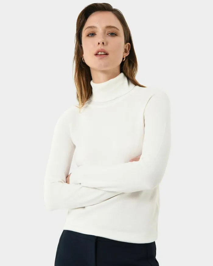 Forcast Clarisse Turtleneck Sweater Coffeeredivorypastel Khakinavygreycharcoalblack Women TShirts and Tops