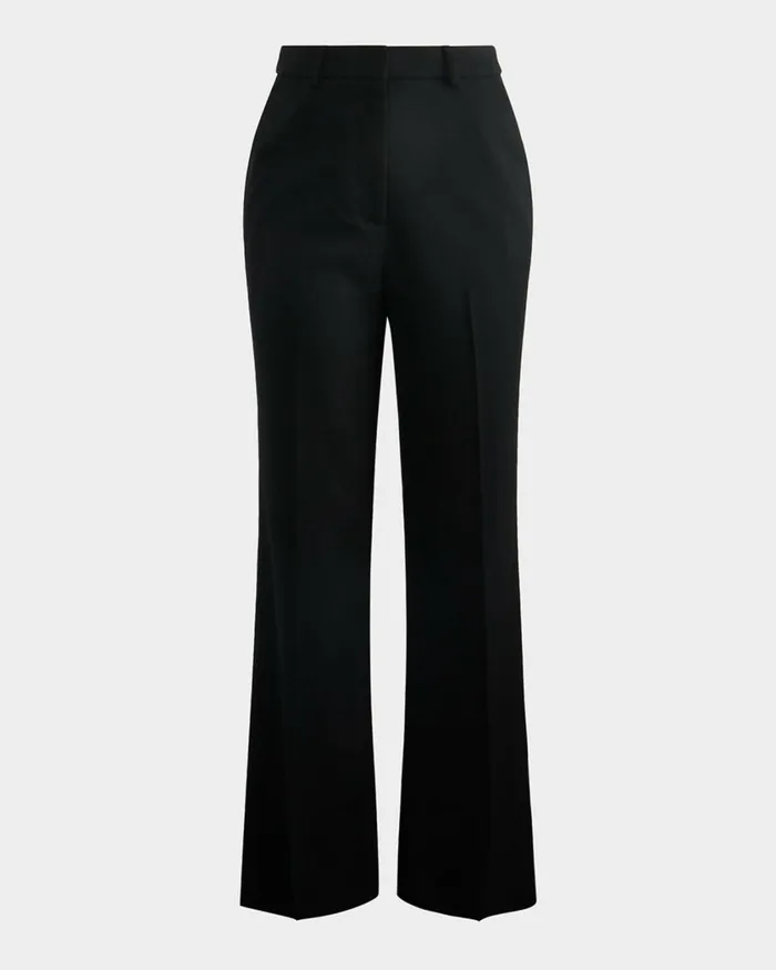Forcast Clover Flare Leg Pants Black Women HighWaisted Pants