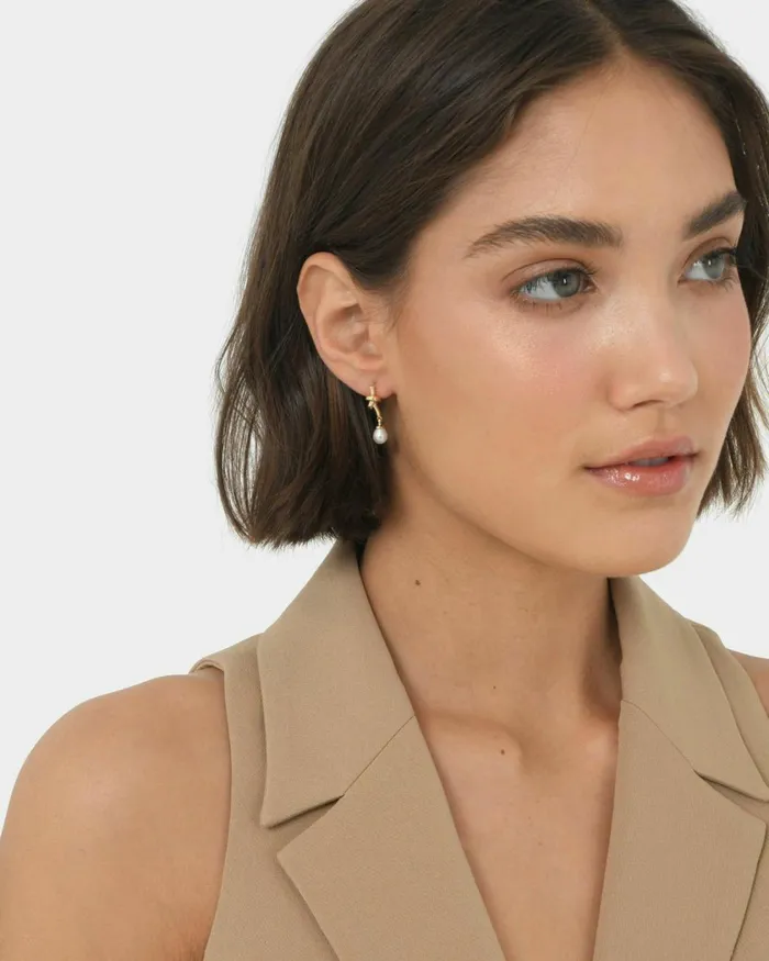 Forcast Danelly Gold Plated Earrings Gold Women Earrings